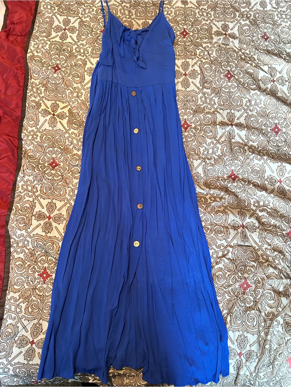 Women Midi Dress with Front Tie Medium